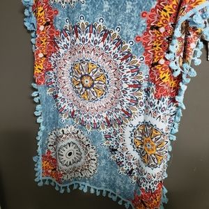 Beach Cover Up  -One Size- lightweight semi sheer